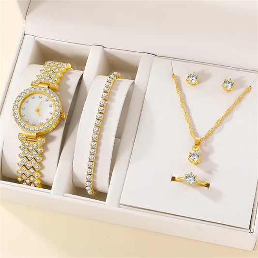  Ladies Watches Bracelet Set Clock