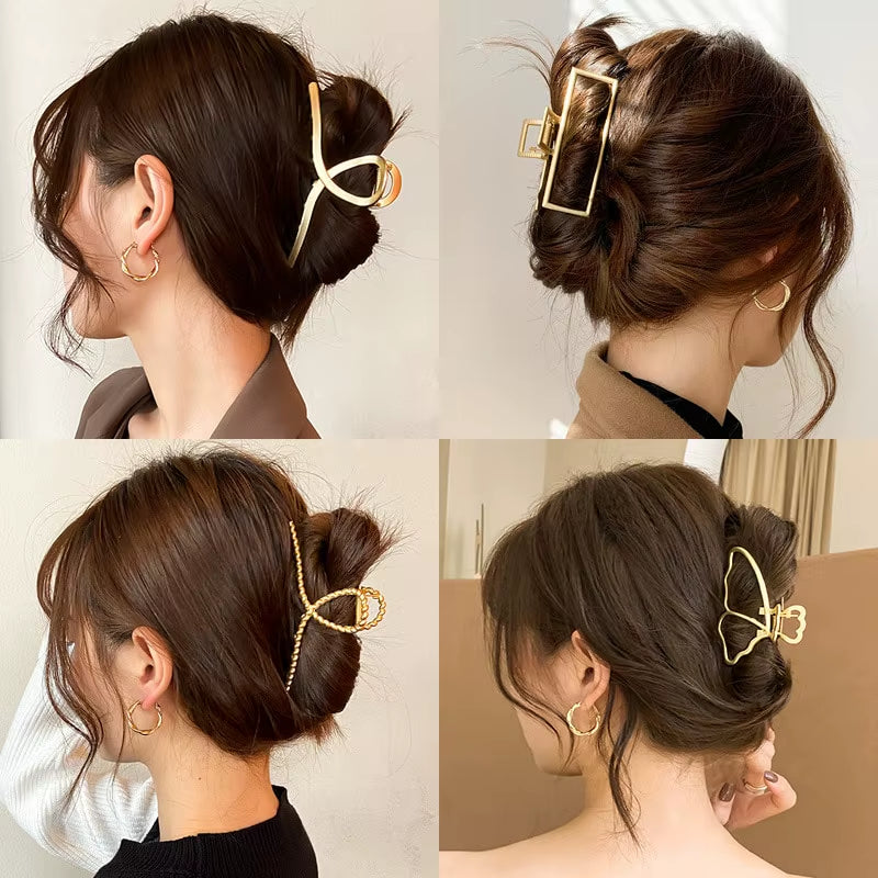 Goldhollow Geometric Hair Clips 