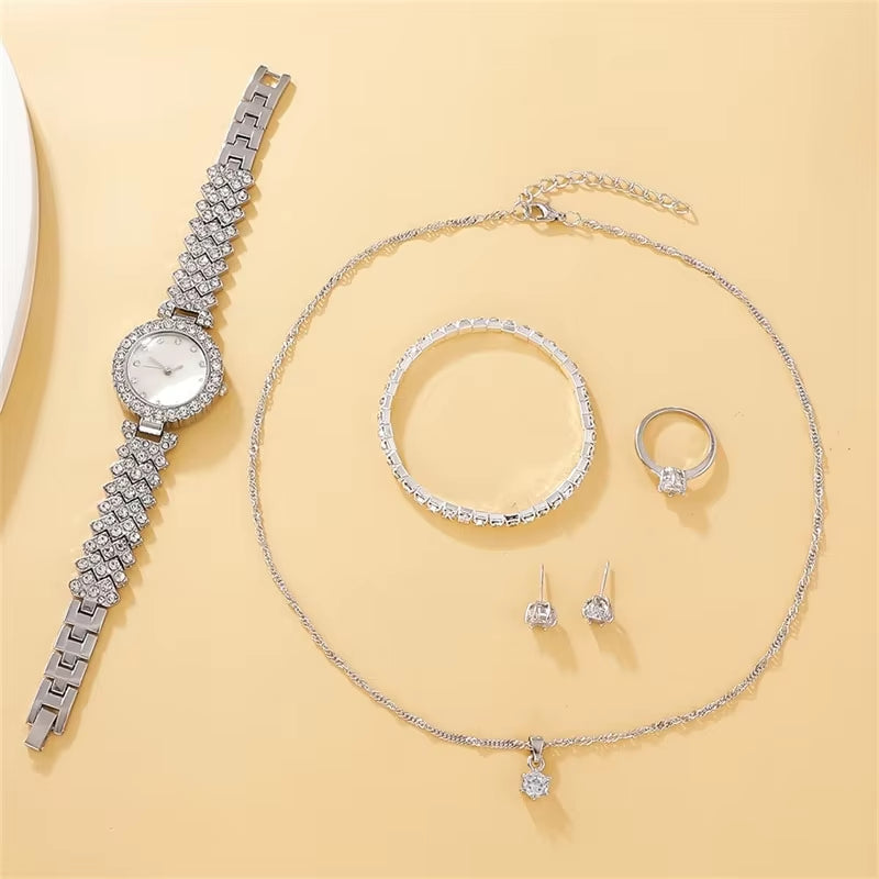  Ladies Watches Bracelet Set Clock