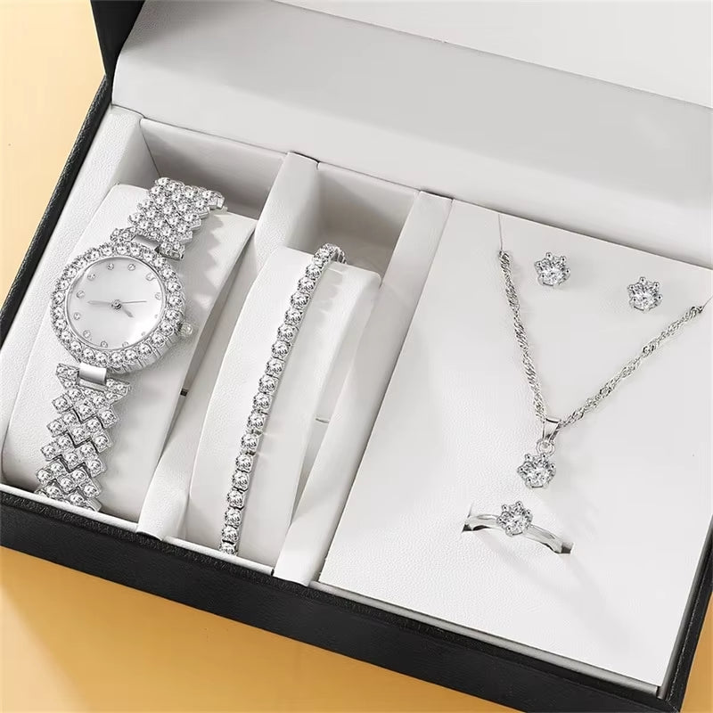  Ladies Watches Bracelet Set Clock